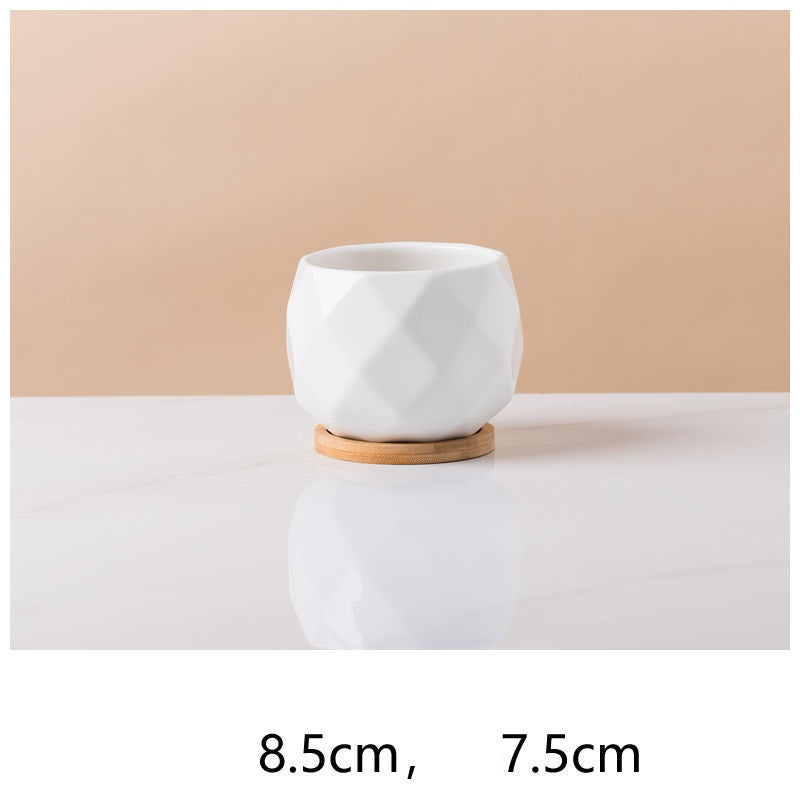 Minimalist White Plant Pot