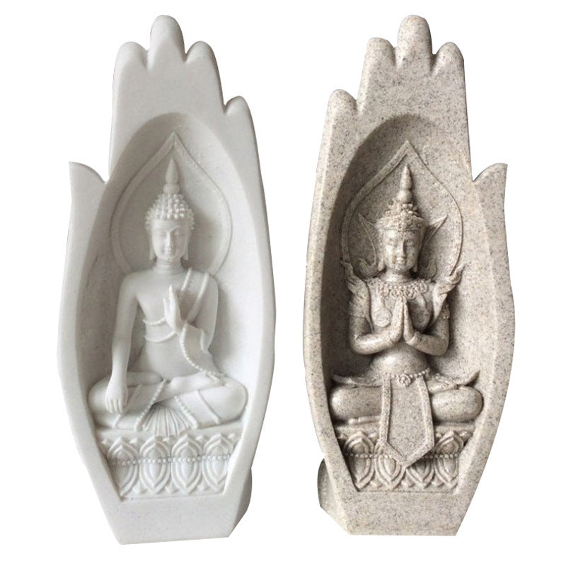 Serenity Sandstone Buddha Hands