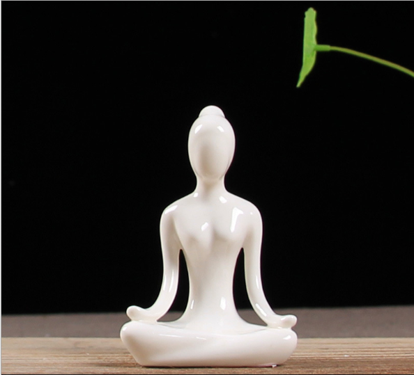 Mini Ceramic Yoga Figurines