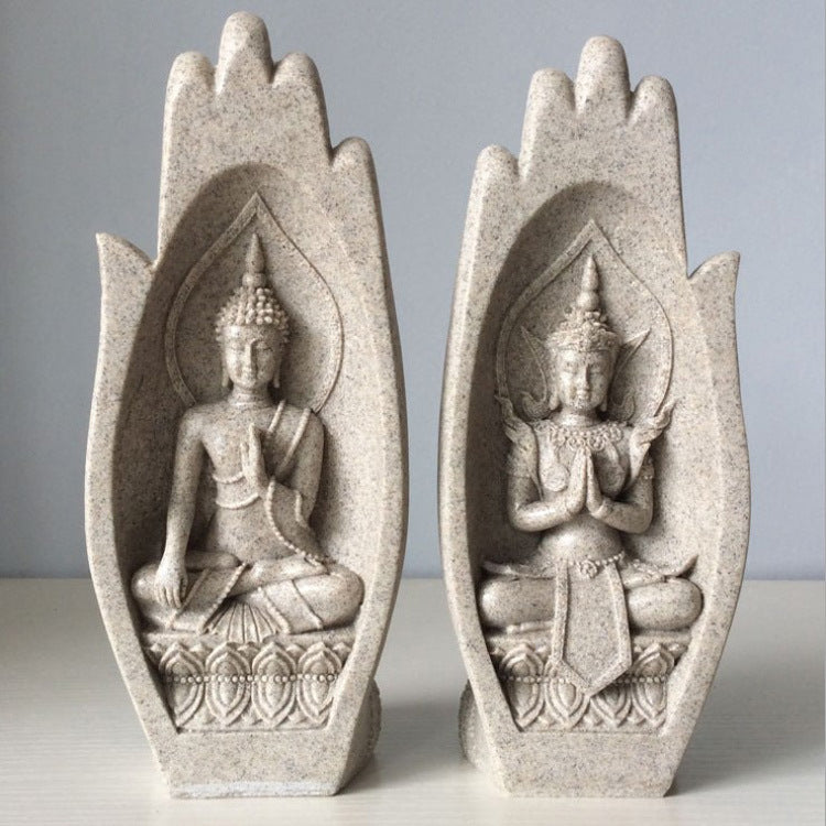 Serenity Sandstone Buddha Hands