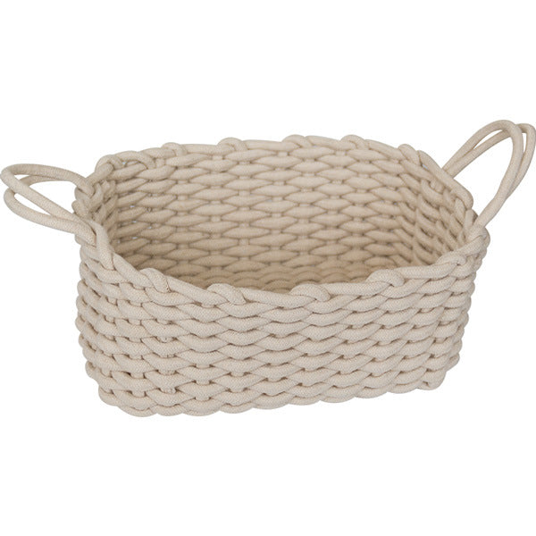 Coastal Hand-woven Cotton Rope Basket