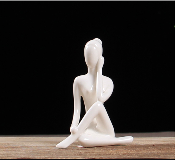 Mini Ceramic Yoga Figurines