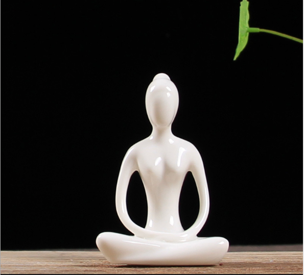 Mini Ceramic Yoga Figurines