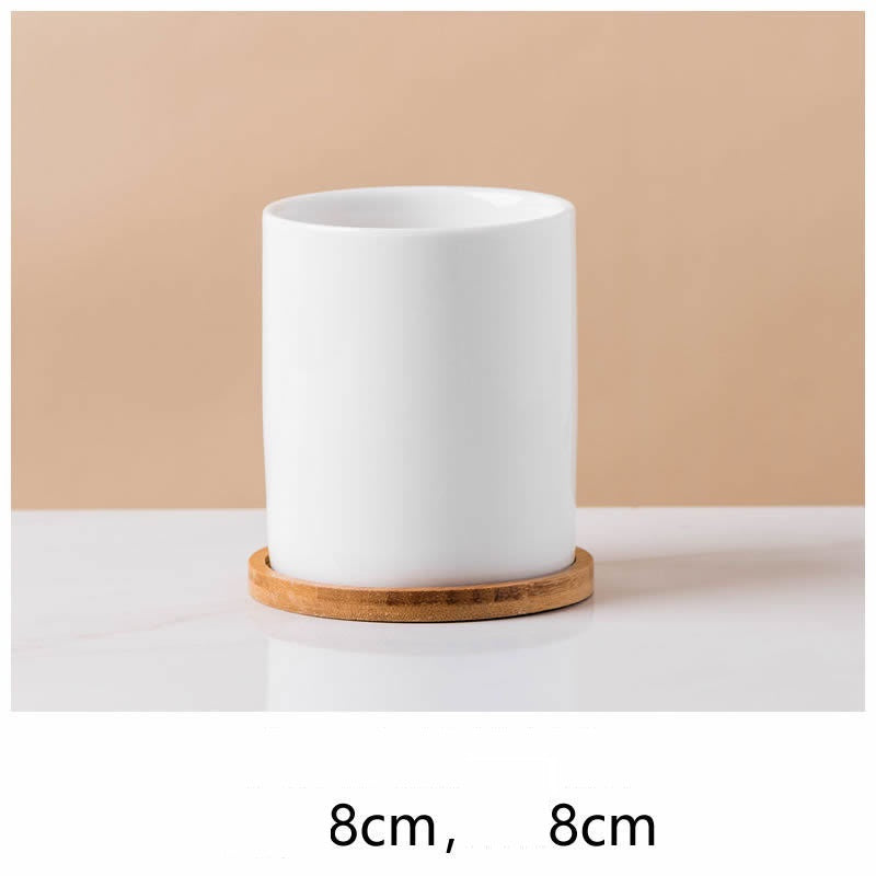 Minimalist White Plant Pot