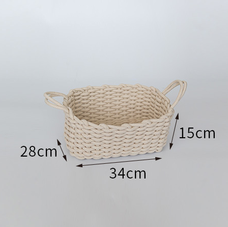 Coastal Hand-woven Cotton Rope Basket