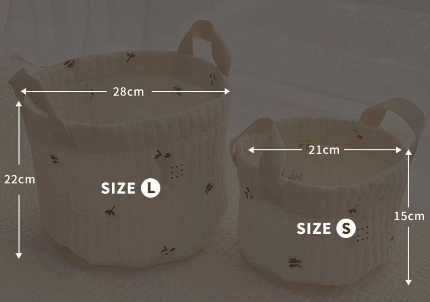 Beary Organised Cotton Storage Buckets