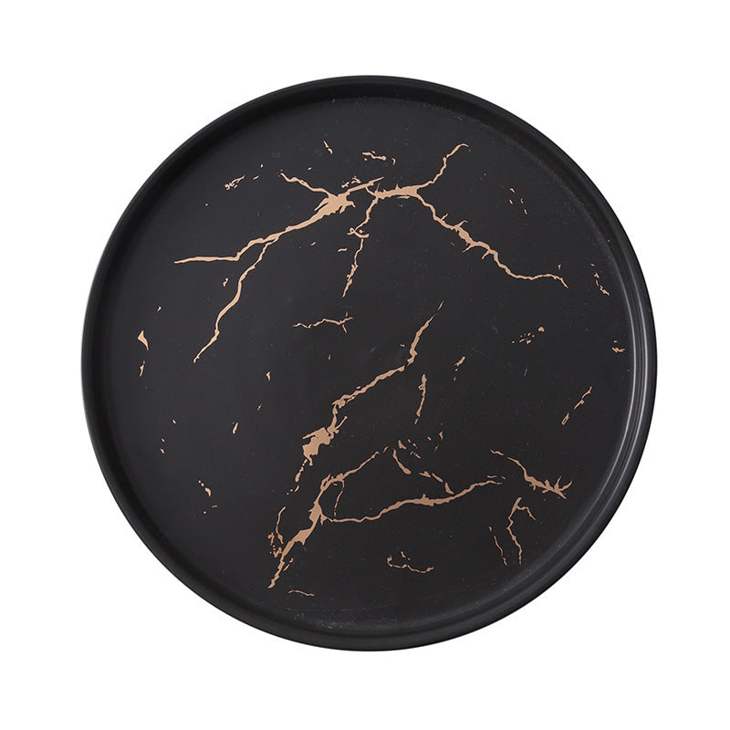 Monochrome Marble Plate Set