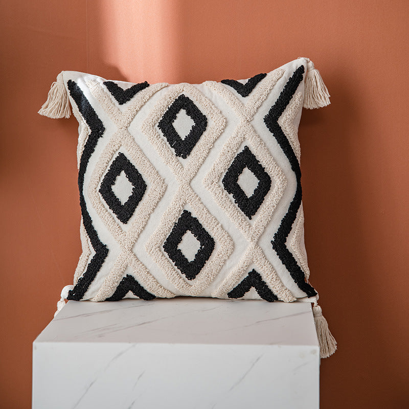 Embroidered Elegance Cushion Cover