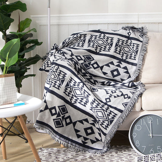 Geometric Cotton Throw