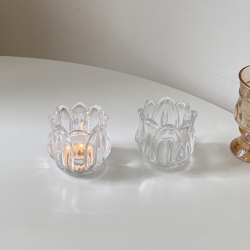 Classic Glass Tulip Candle Holder