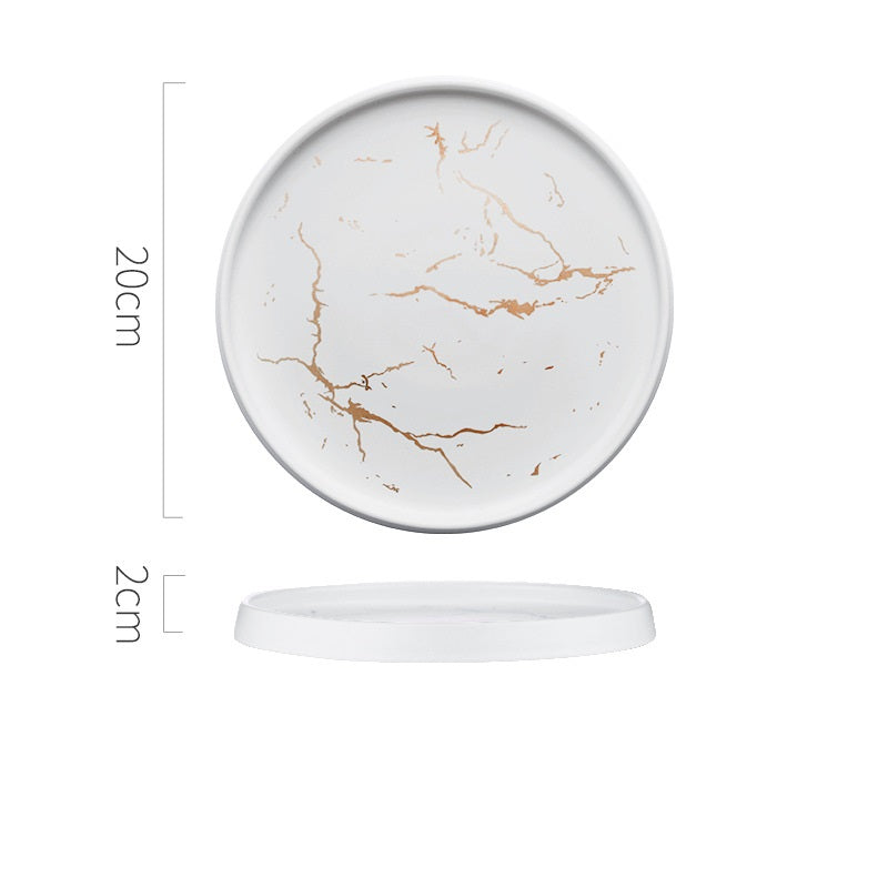 Monochrome Marble Plate Set