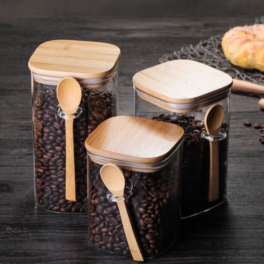 Zen Pantry Square Glass Storage Canisters