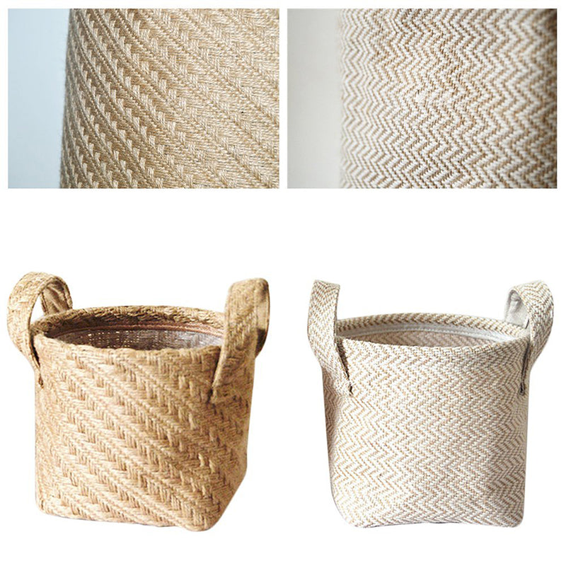 Natural Woven Linen Basket