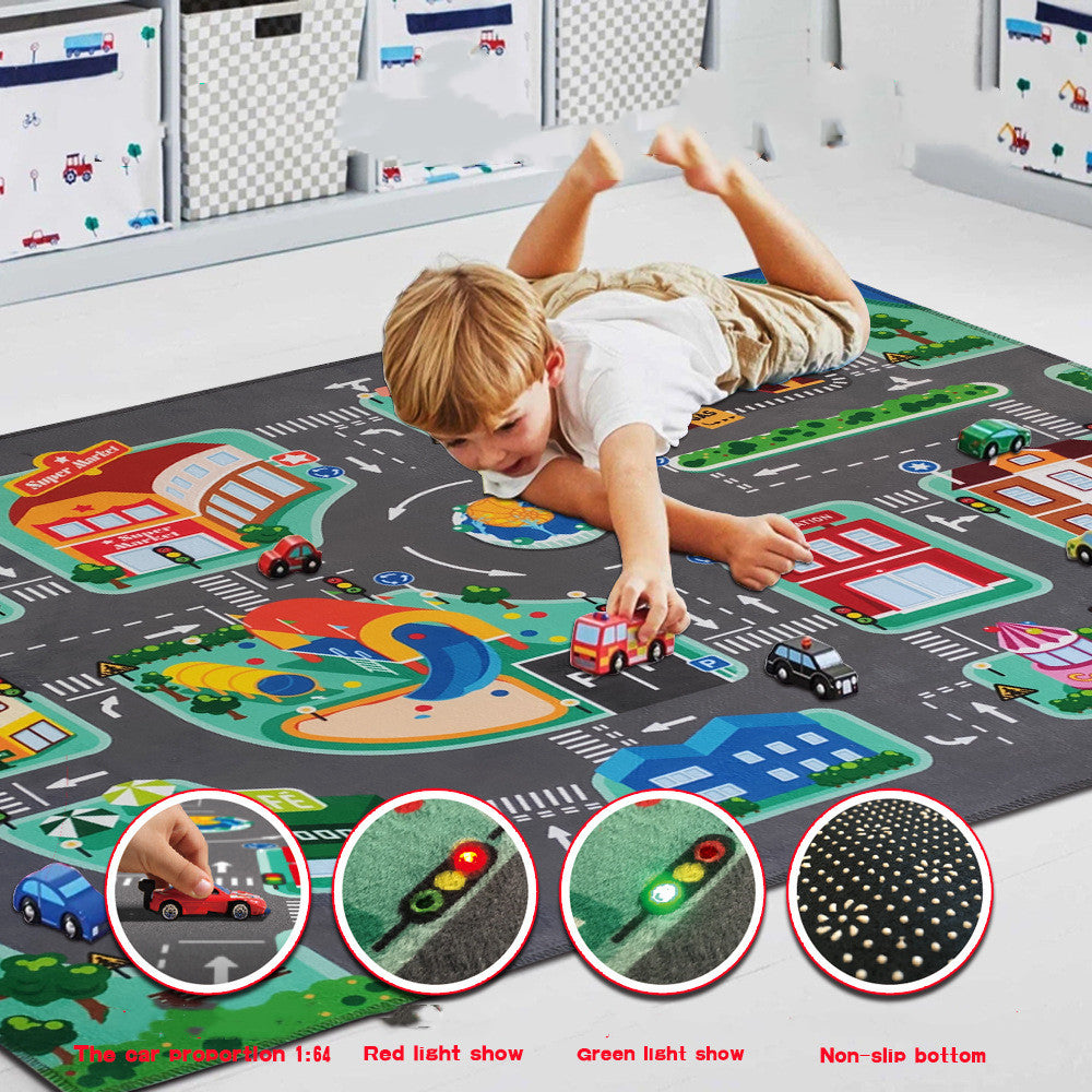 Light Up Cityscape Play Rug