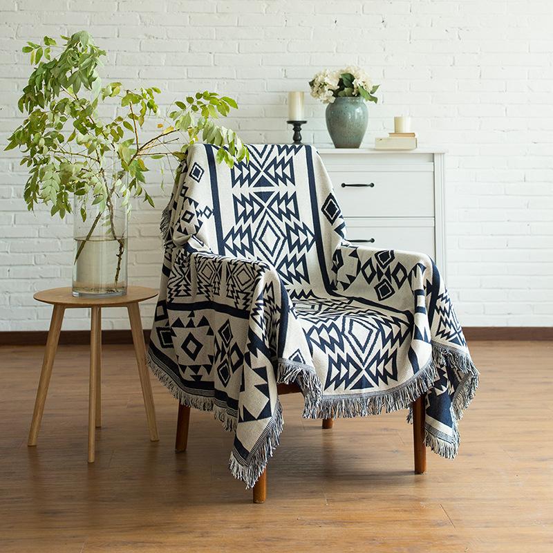 Geometric Cotton Throw