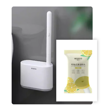 Disposable Toilet Brush with Cleaning Liquid (One Set)