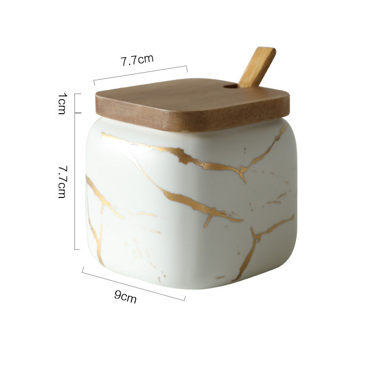 Marble Ceramic Jar Set