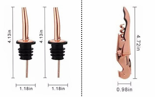 Rose Gold Stainless Steel Cocktail Shaker Set