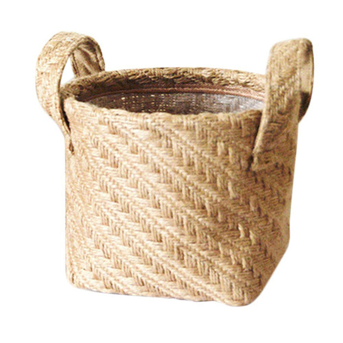 Natural Woven Linen Basket