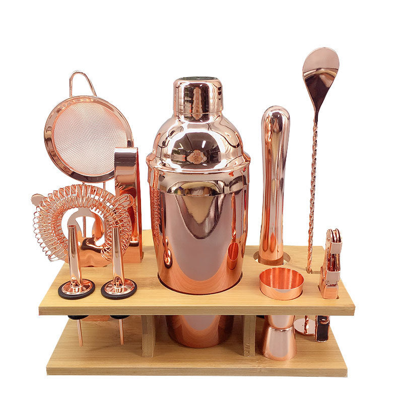 Rose Gold Stainless Steel Cocktail Shaker Set