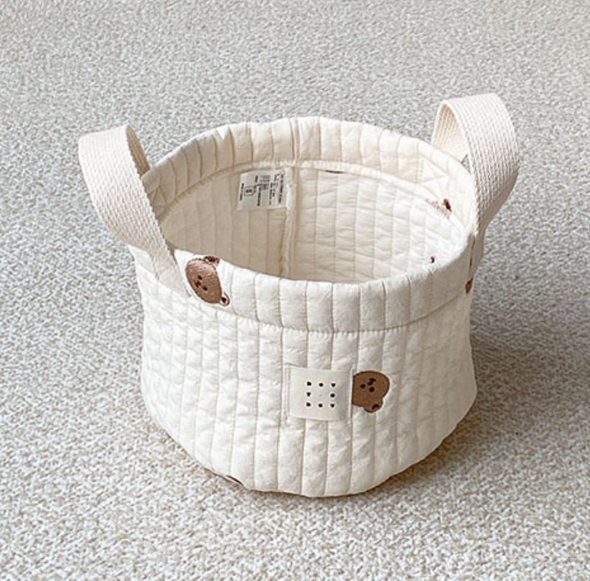 Beary Organised Cotton Storage Buckets