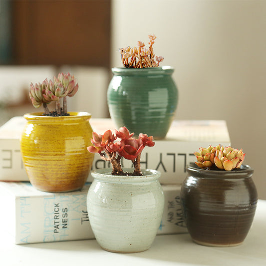 Retro Ceramic Plant Pot